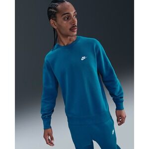 NWT Nike Club Men's Fleece Crew Sweatshirt Size M